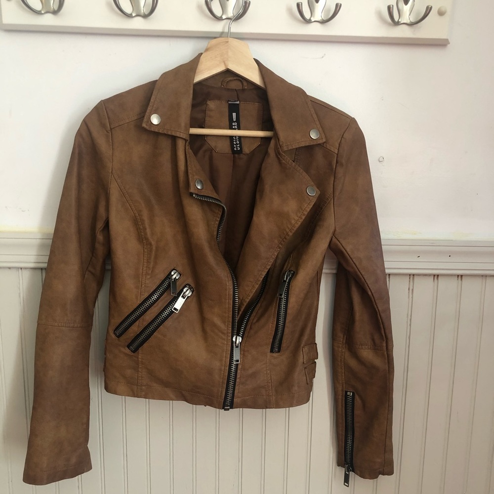 Brown Leather Motor Jacket